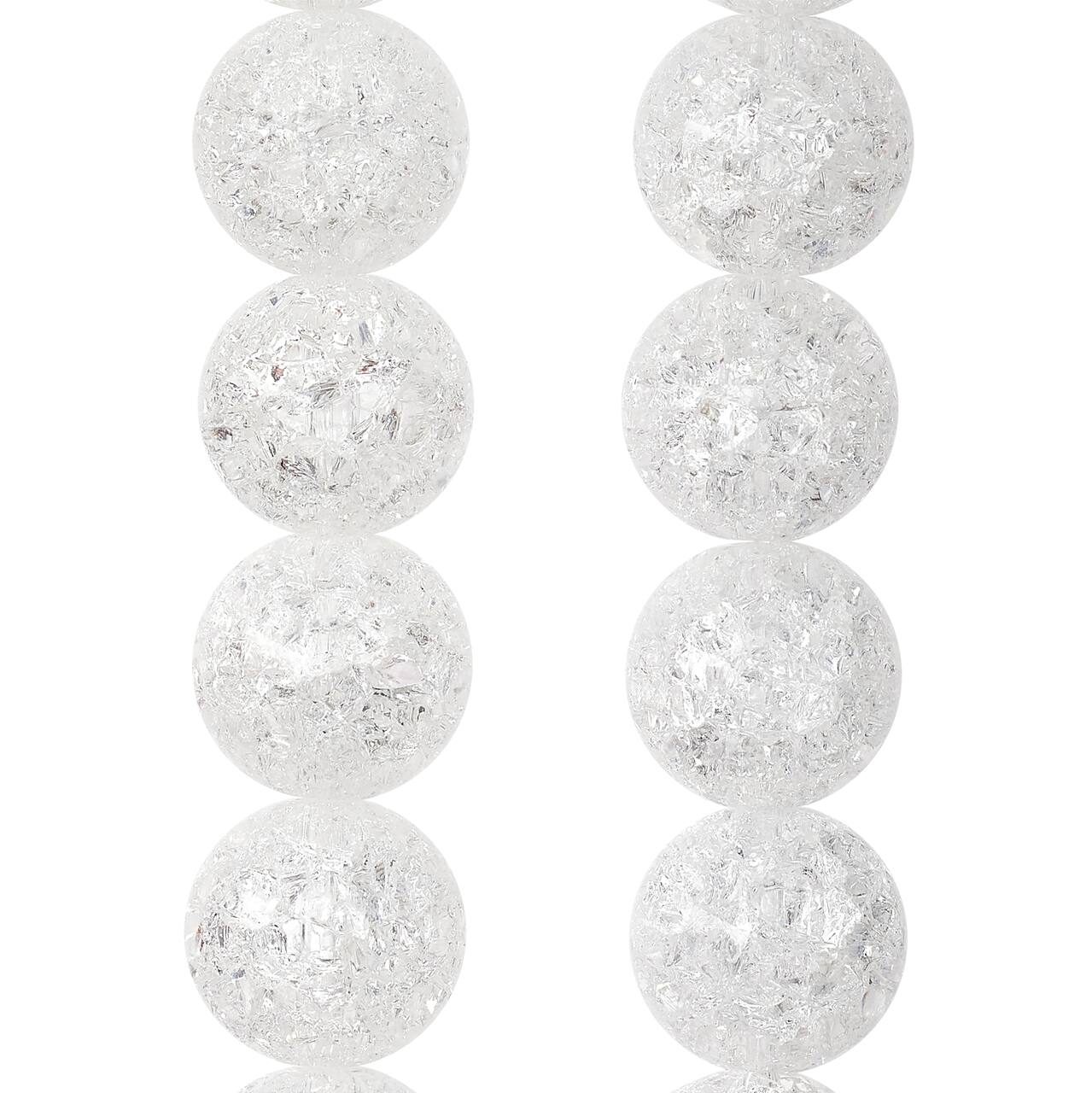12 Pack: Crystal Quartz Round Beads, 8mm by Bead Landing™